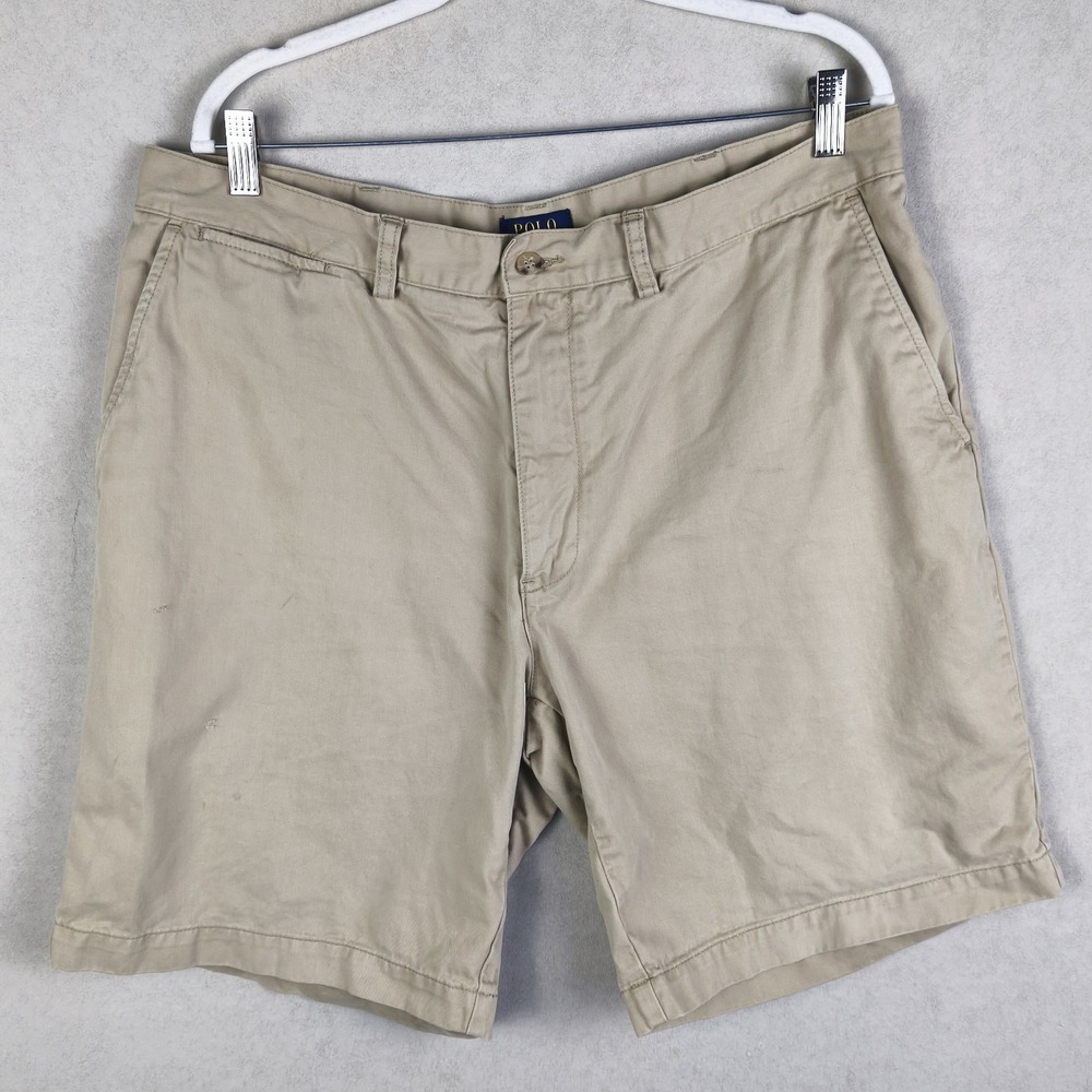 Polo Ralph Lauren Khaki Shorts Mens 38‎ Preppy Chino Y2K